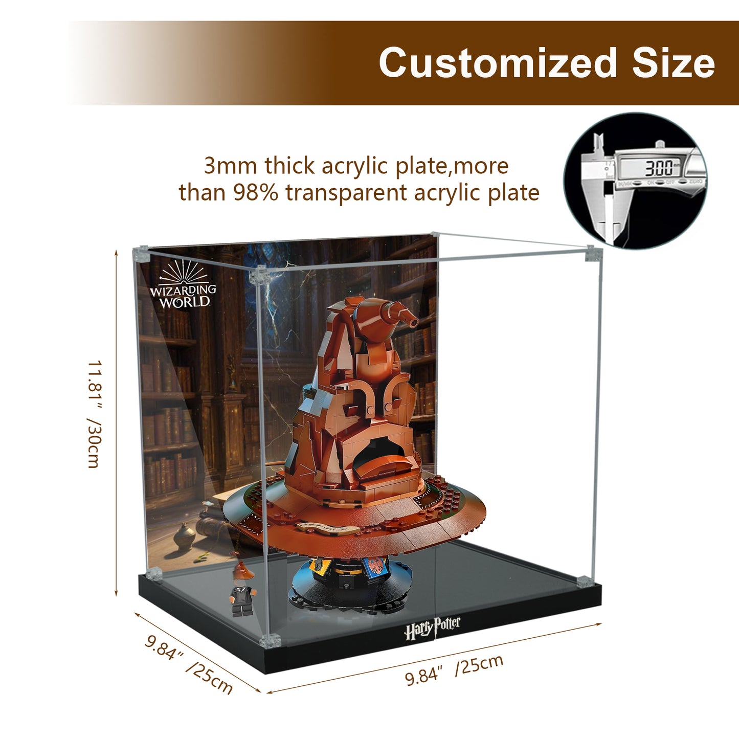 BrickArmor Display Case for LEGO Harry Potter branch cap 76429