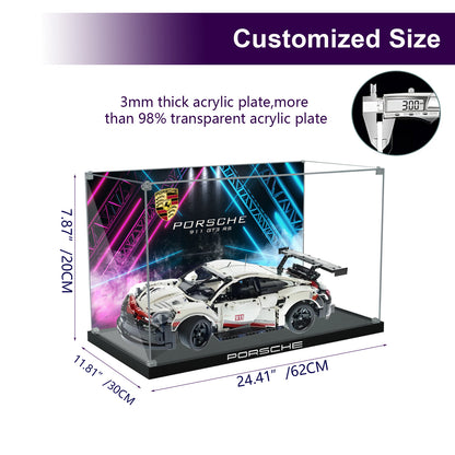 BrickArmor Display Case for LEGO Porsche 911 RSR 42096