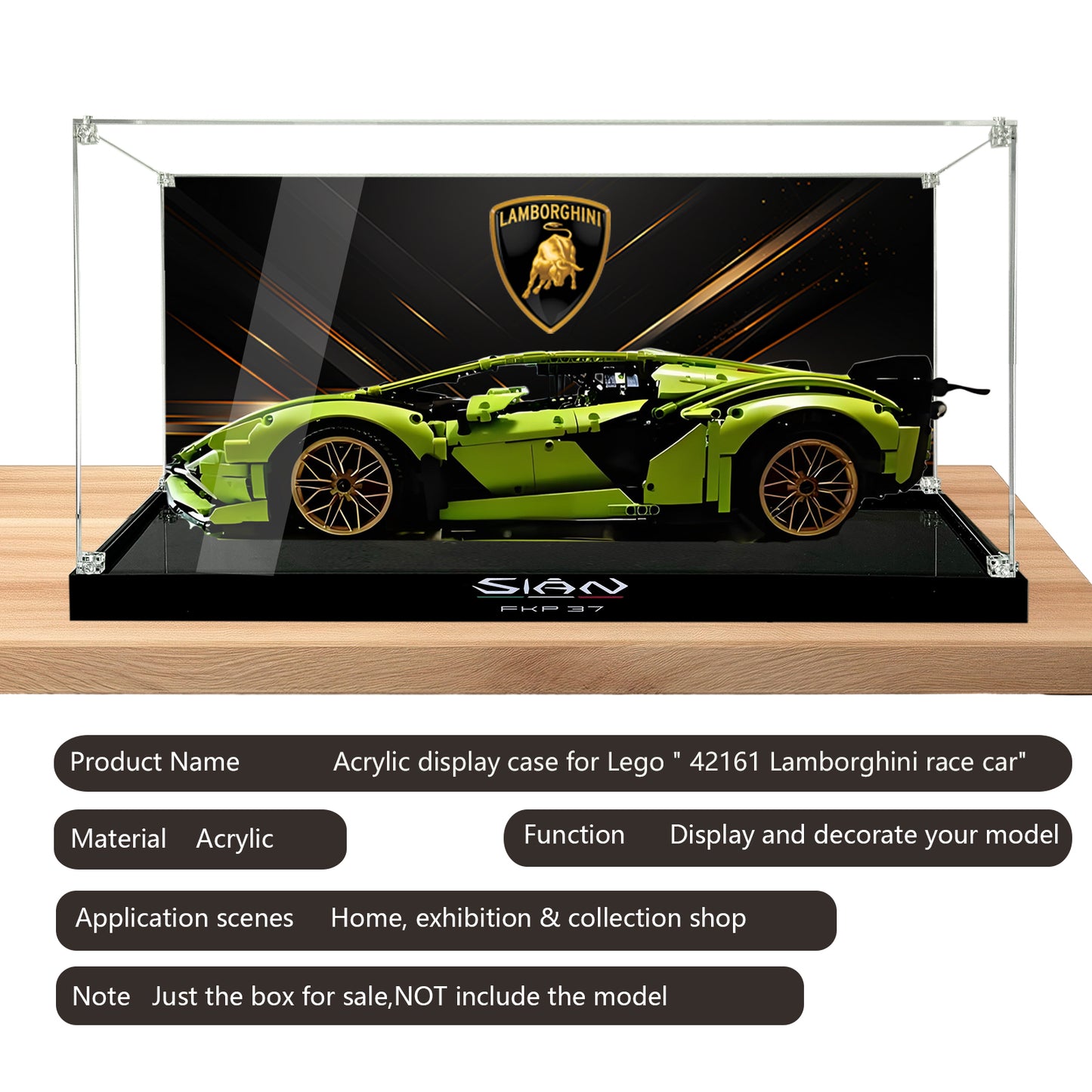 BrickArmor Display Case for LEGO Lamborghini 42161
