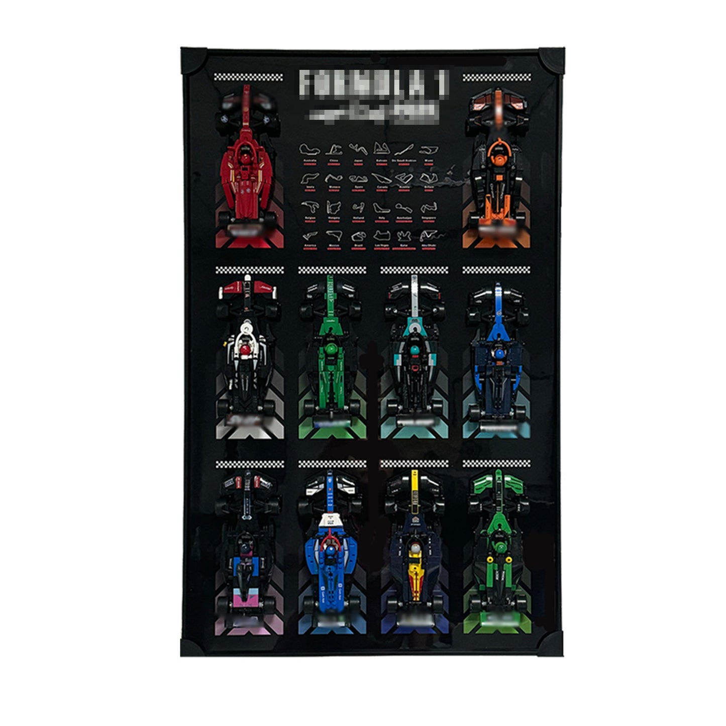 Display Wallboard Compatible with Lego 66802 Collectible F1 Model Car Building Set,Dustproof Clear Display Box Compatible with Lego Speed Champions Ultimate Formula 1(Box Only，Model Not Included)