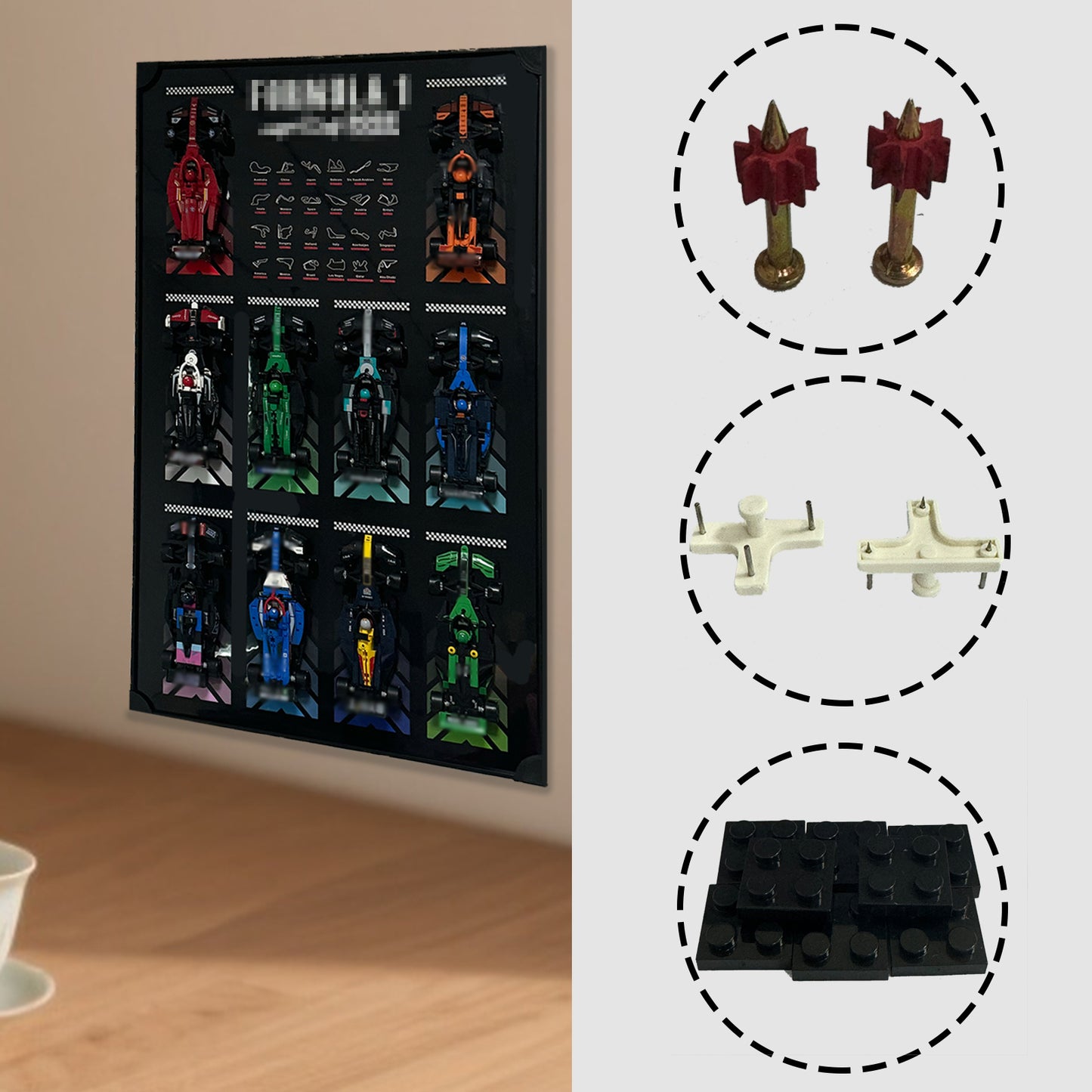 Display Wallboard Compatible with Lego 66802 Collectible F1 Model Car Building Set,Dustproof Clear Display Box Compatible with Lego Speed Champions Ultimate Formula 1(Box Only，Model Not Included)