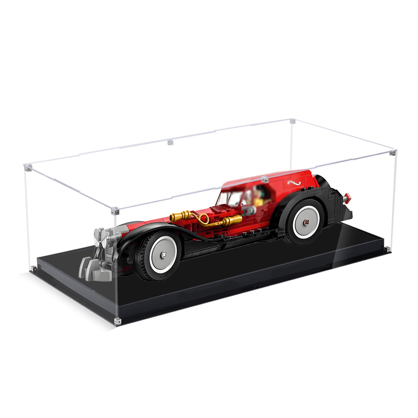 Acrylic Display Case Compatible with Lego 43277 Disney Cruella De Vil’s Car Building Set,Dustproof Clear Display Box Compatible with Lego43277(Box Only，Model Not Included)