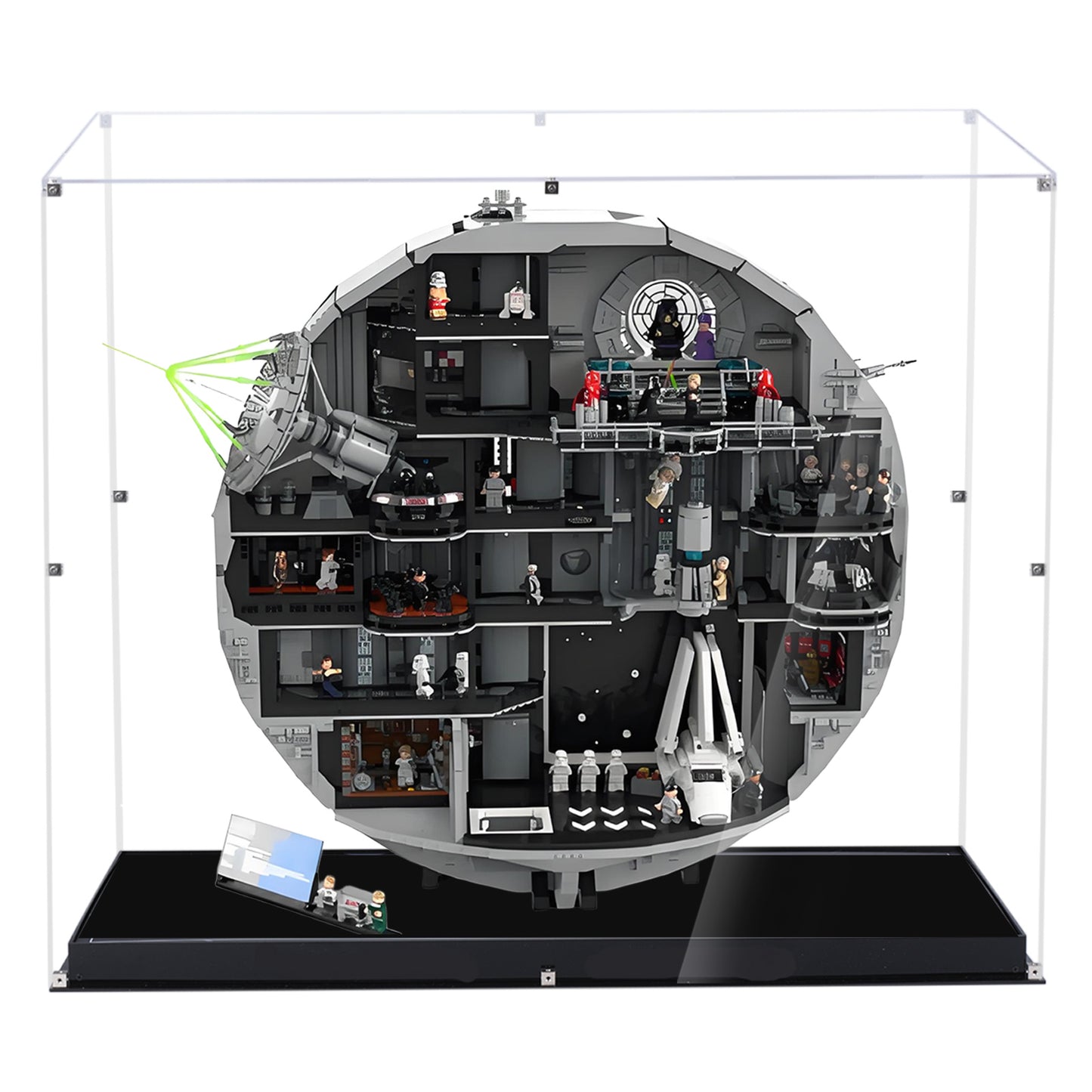 Acrylic Display Case Compatible with Lego 75419 UCS Death Star 2025 Building Set,Innovative Magnetic Front  Dustproof Display Box Compatible with Lego75419 (Box Only, Model Not Included)