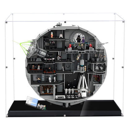 Acrylic Display Case Compatible with Lego 75419 UCS Death Star 2025 Building Set,Innovative Magnetic Front  Dustproof Display Box Compatible with Lego75419 (Box Only, Model Not Included)