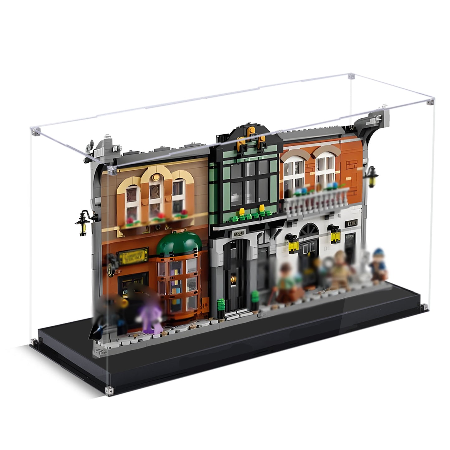 Acrylic Display Case Compatible with Lego 10351 Sherlock-Holmes: Book-Nook Set, Creative Magnetic Front Panel, Dustproof Clear Display Box Compatible with Lego 10351 Building Block(Case Only)