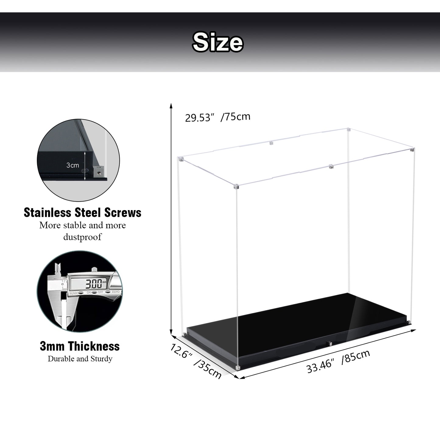Acrylic Display Case Compatible with Lego 75419 UCS Death Star 2025 Building Set,Innovative Magnetic Front  Dustproof Display Box Compatible with Lego75419 (Box Only, Model Not Included)