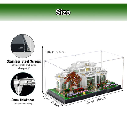 BrickArmor Display Case for LEGO 21353 Botanical Garden Building Set,Dustproof Clear Display Box Compatible with Lego 21353(Box Only，Model Not Included)