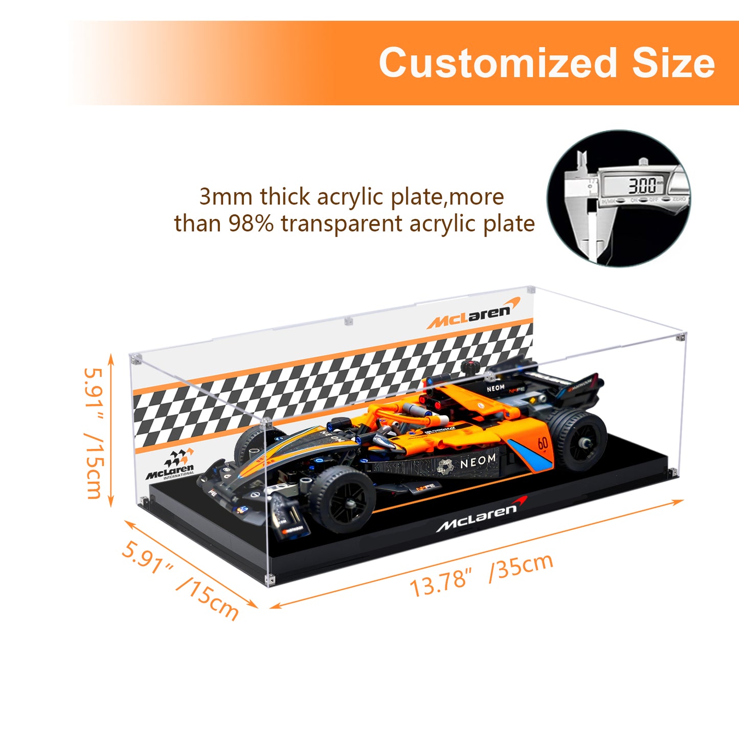 BrickArmor Display Case for LEGO McLaren 42169