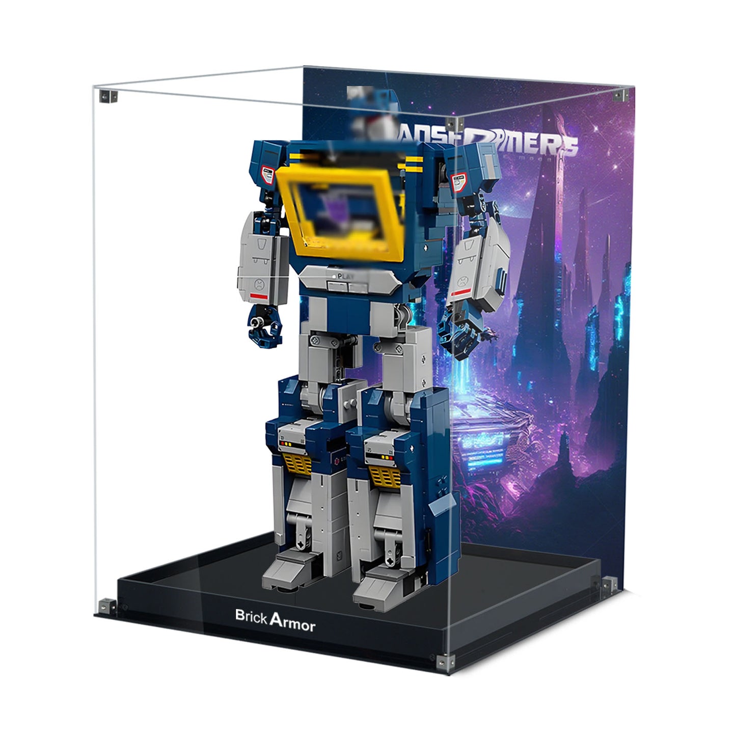 BrickArmor Display Case for LEGO Transformers Soundwave 10358 Model, Dustproof Clear Display Box Compatible with Lego 10358 (Box Only, Model Not Includ)