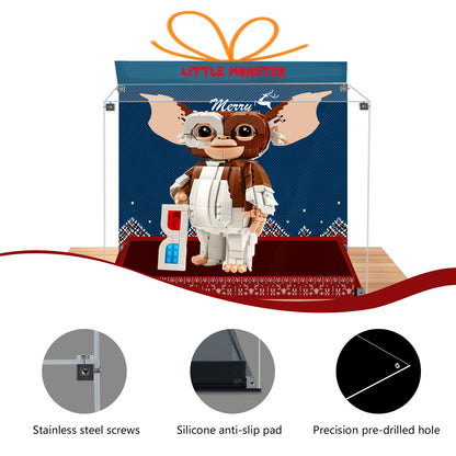 BrickArmor Display Case for LEGO 21361 Gizmo The Little Monster Building Set,Dustproof Clear Display Box Compatible with Lego21361 Gremlins(Box Only，Model Not Included)
