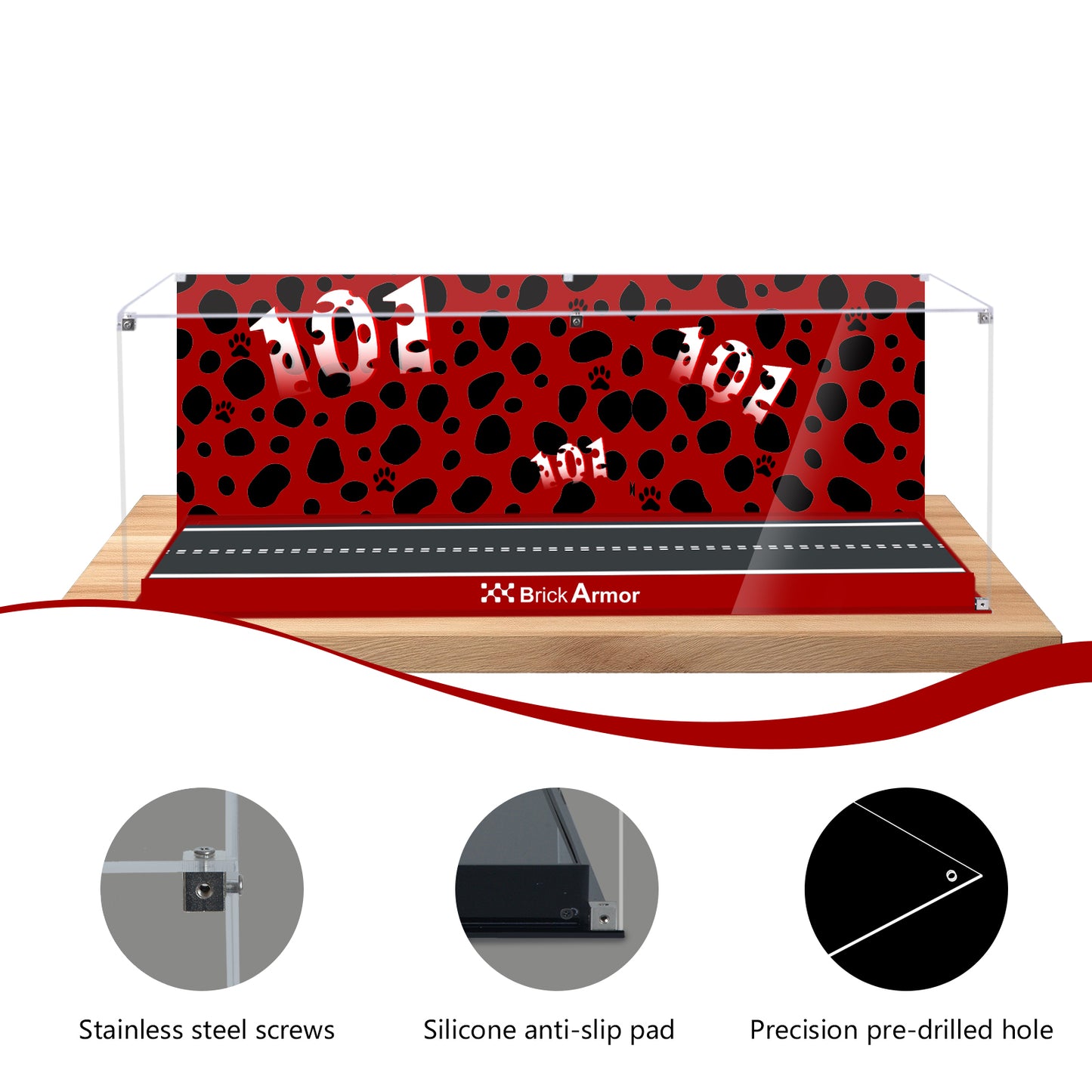 Acrylic Display Case Compatible with Lego 43277 Disney Cruella De Vil’s Car Building Set,Dustproof Clear Display Box Compatible with Lego43277(Box Only，Model Not Included)