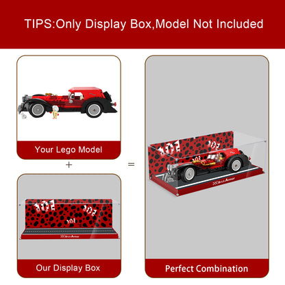 Acrylic Display Case Compatible with Lego 43277 Disney Cruella De Vil’s Car Building Set,Dustproof Clear Display Box Compatible with Lego43277(Box Only，Model Not Included)